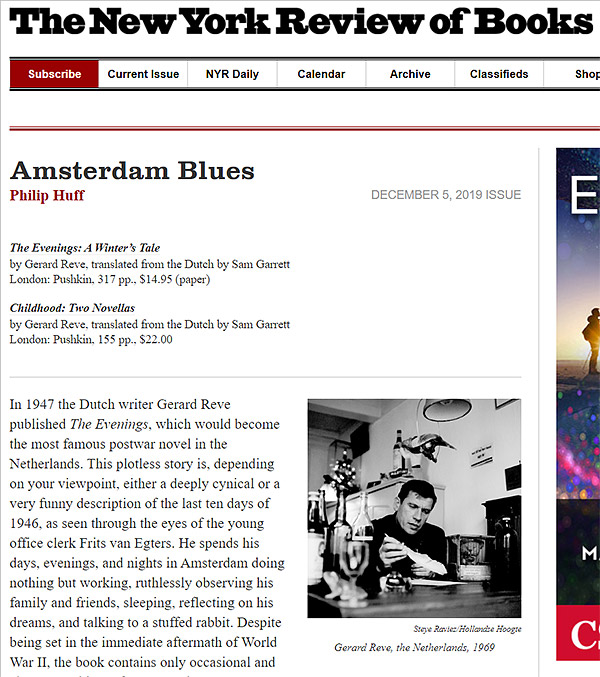 screenshot website The New York Review of Books