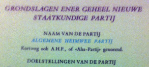 Uit de tentoonstelling: De Algemene Heimwee Partij