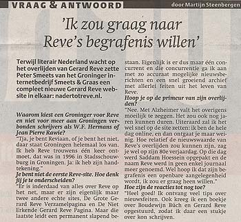 artikel Dagblad van het Noorden, 9 januari 2003