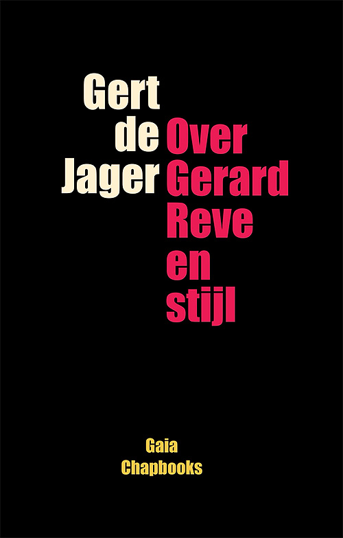 Omslag Gert de Jager, Over Gerard Reve en stijl