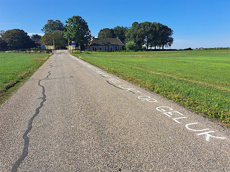 Eind van de regel, gezicht op Greonterp