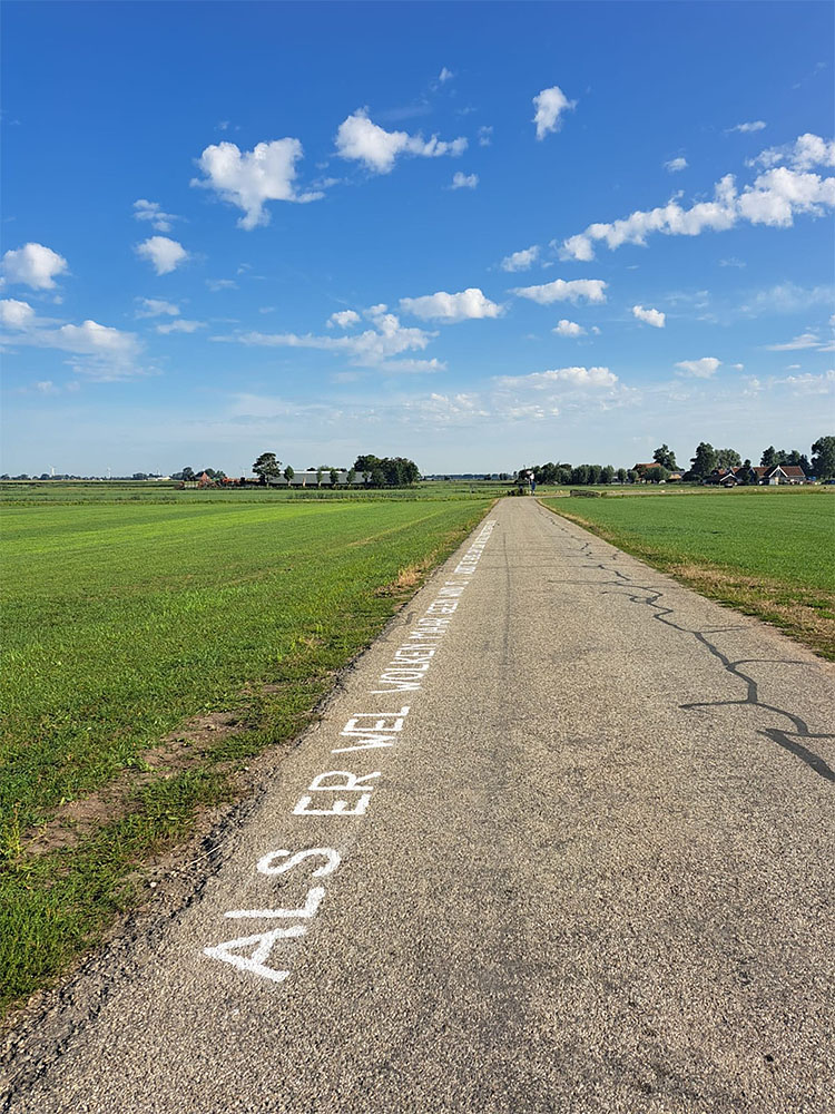 Begin van de regel, gezicht vanaf Greonterp