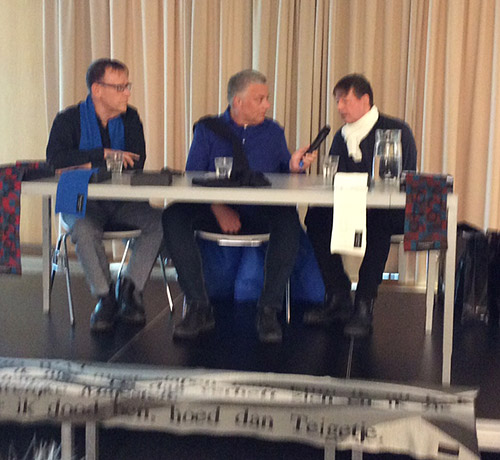 In OBA, van links naar rechts: Teigetje, Bert van Galen en Woelrat.