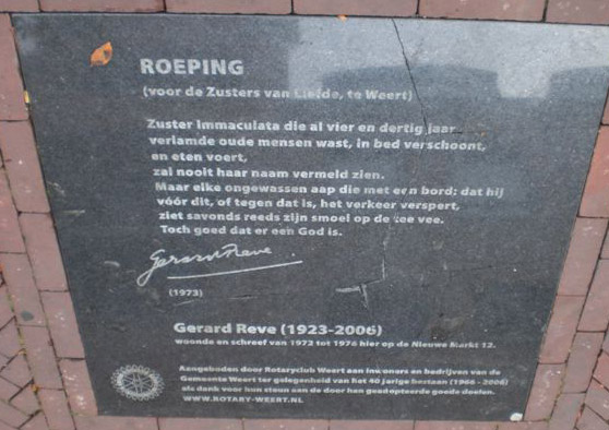 Gedenksteen Gerard Reve in Weert