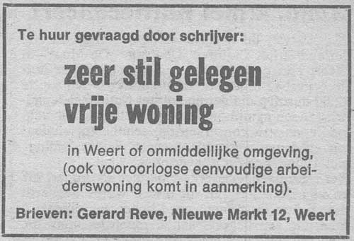 Advertentie uit Op de Keper