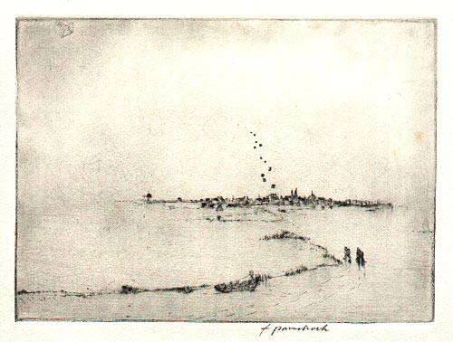 Schaatsers op weg naar Harlingen